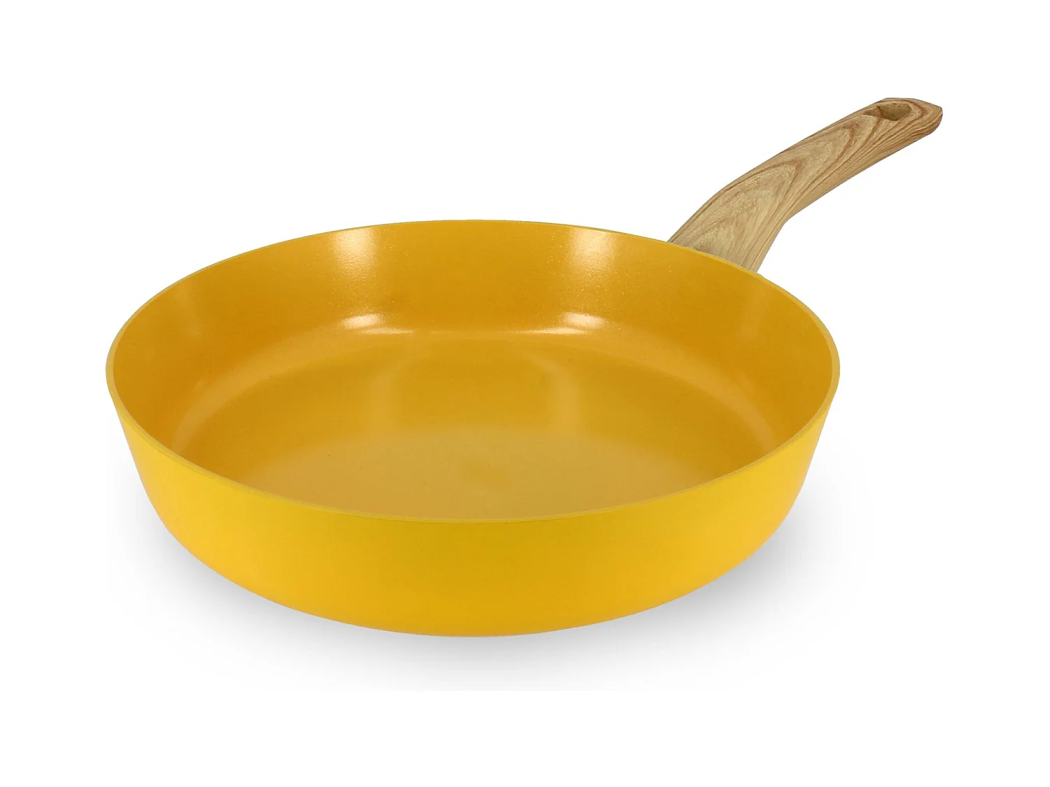 Menastyl - Poele 24cm Colorama Safran - En Aluminium - Revetement Antiadhesif En Ceramique