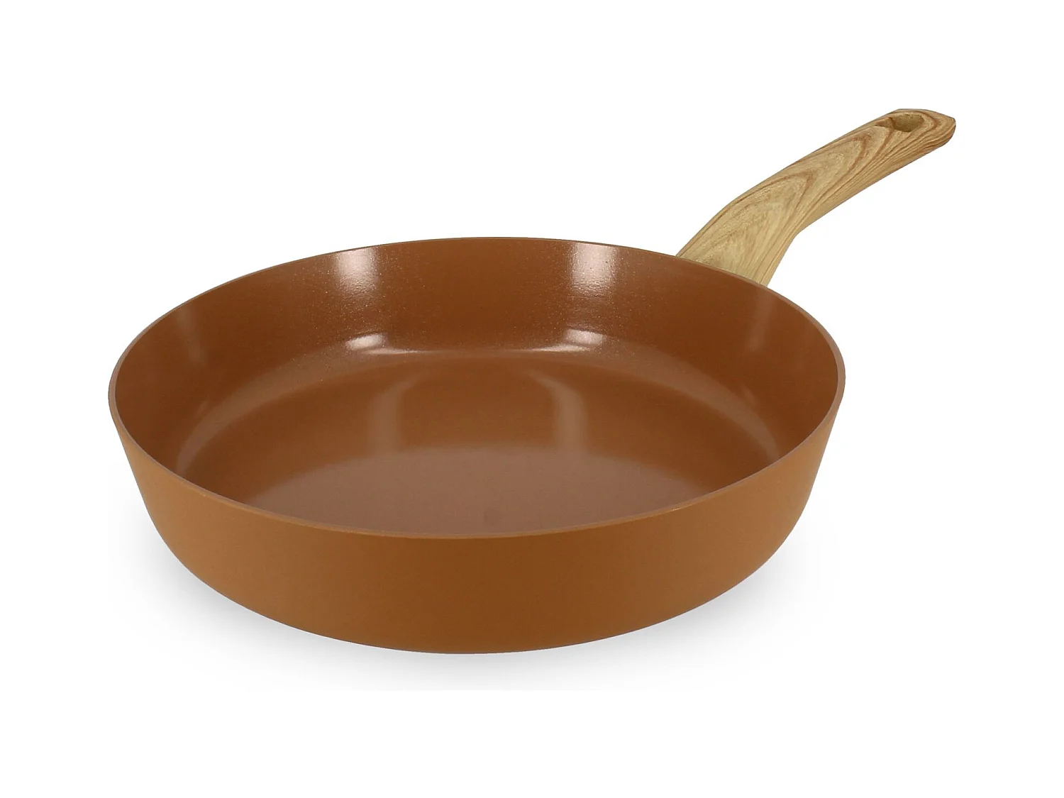 Menastyl - Poele 24cm Colorama Noisette - En Aluminium - Revetement Antiadhesif En Ceramique