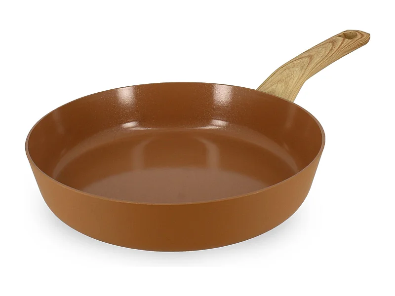 Menastyl - Poele 24cm Colorama Noisette - En Aluminium - Revetement Antiadhesif En Ceramique