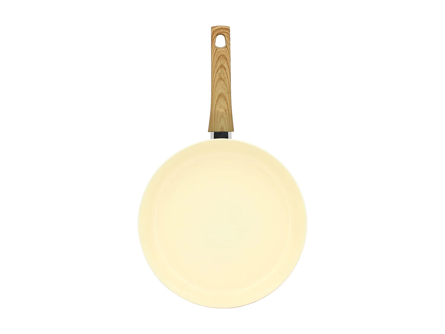 Menastyl - Poele 28cm Colorama  Creme - En Aluminium - Revetement Antiadhesif En Ceramique