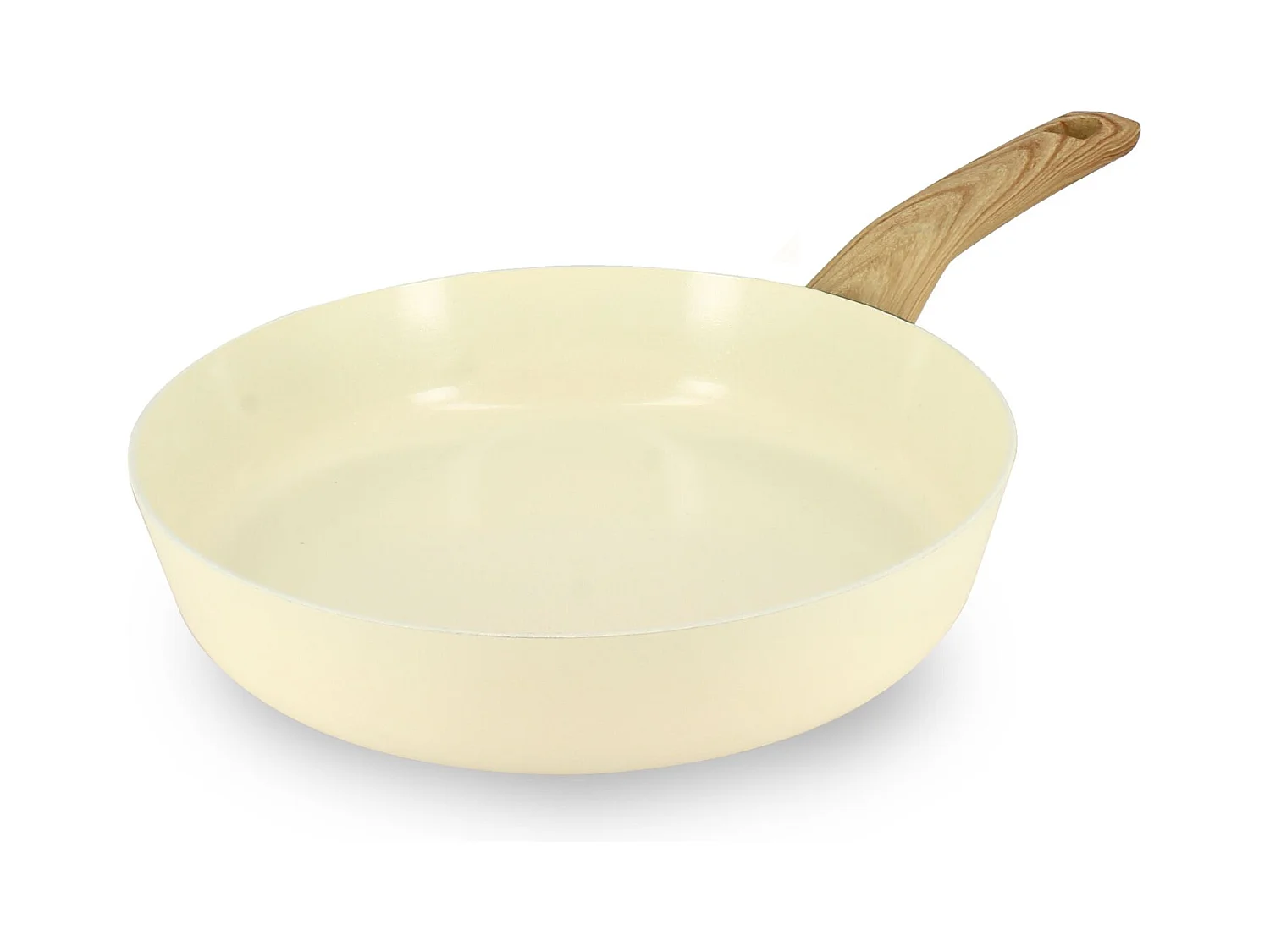 Menastyl - Poele 24cm Colorama  Creme - En Aluminium - Revetement Antiadhesif En Ceramique