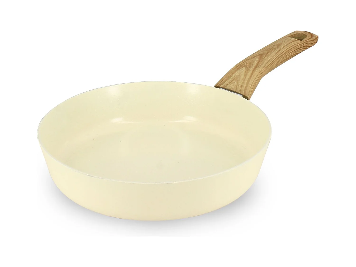 Menastyl - Poele 20cm Colorama  Creme - En Aluminium - Revetement Antiadhesif En Ceramique
