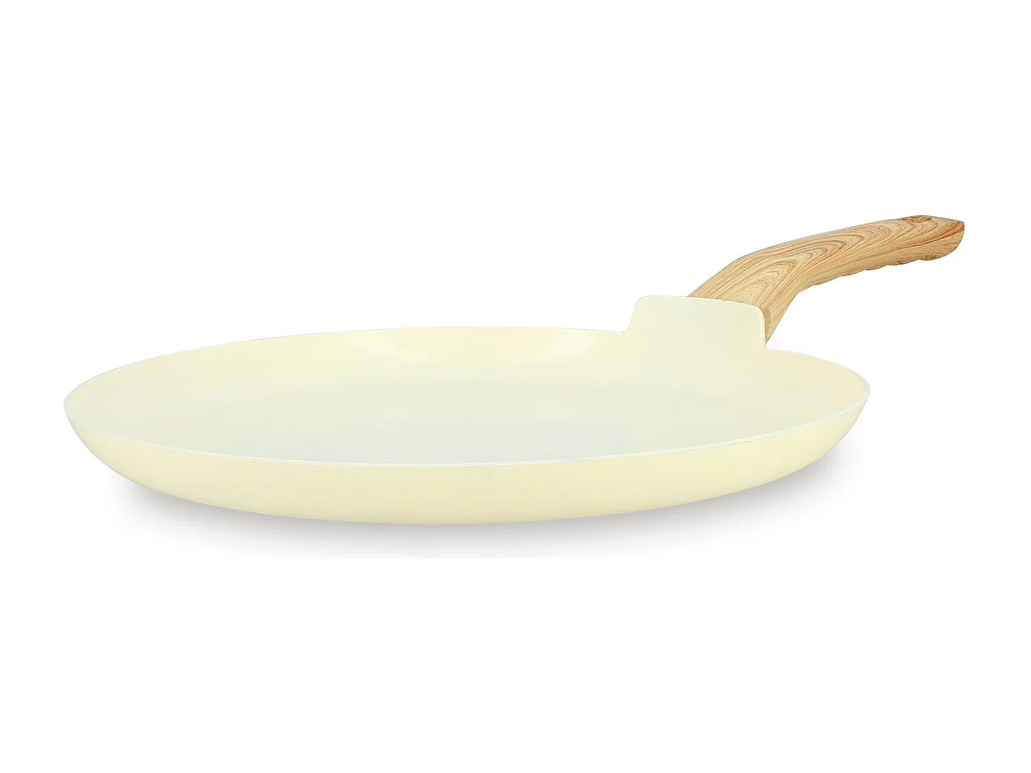 Menastyl - Crepiere 26cm Colorama Creme - En Aluminium - Revetement Antiadhesif En Ceramique