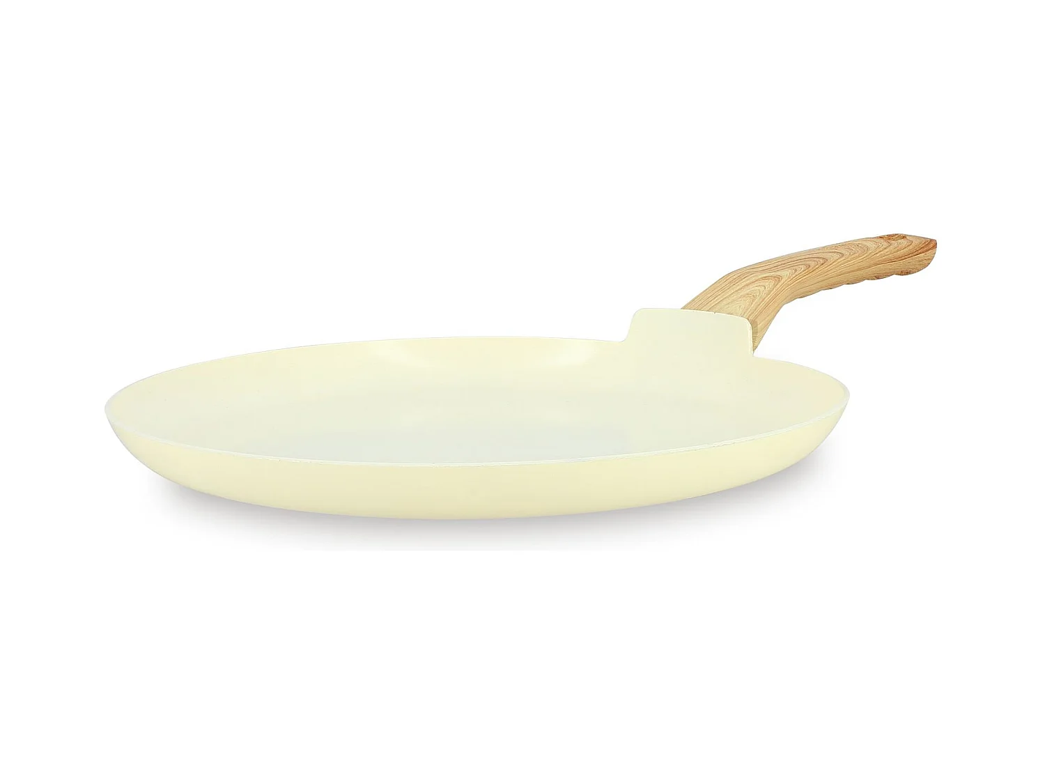 Menastyl - Crepiere 26cm Colorama Creme - En Aluminium - Revetement Antiadhesif En Ceramique