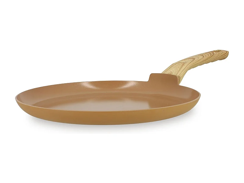 Menastyl - Crepiere 26cm Colorama Noisette - En Aluminium - Revetement Antiadhesif En Ceramique