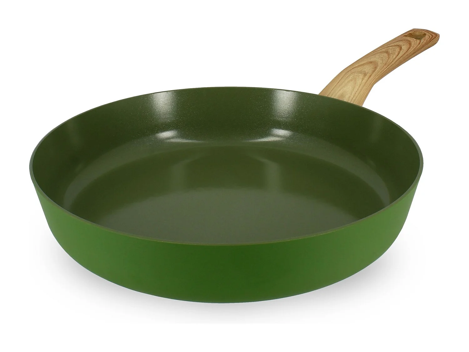 Menastyl - Poele 28cm Colorama  Olive - En Aluminium - Revetement Antiadhesif En Ceramique