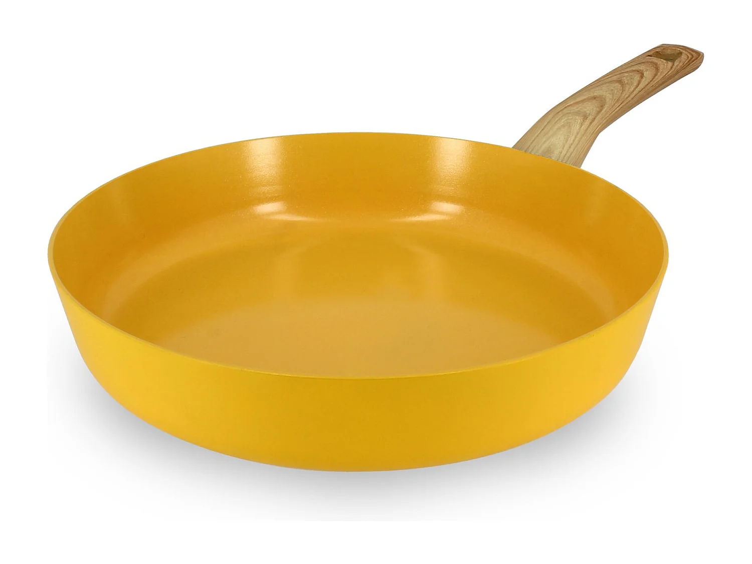 Menastyl - Poele 28cm Colorama Safran- En Aluminium - Revetement Antiadhesif En Ceramique