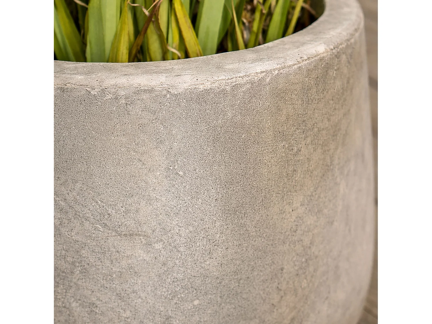 Now's Home - Set2 Pots Ronds En Fibre D'argile Forme Basse Hauteur 31 Et 40 Cm Faro