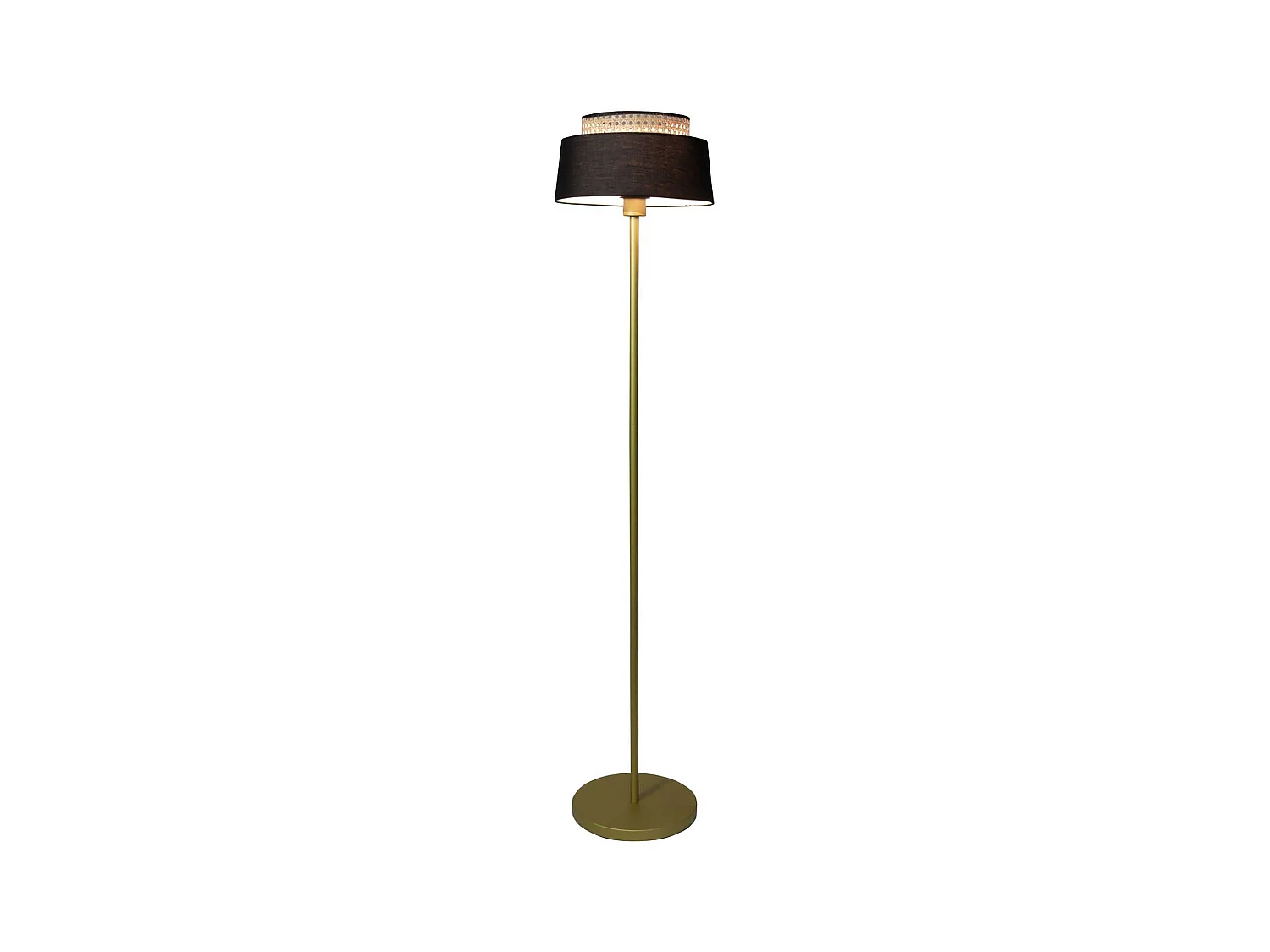 Now's Home - Lampadaire En Metal Noir Et Dore H150cm Avero