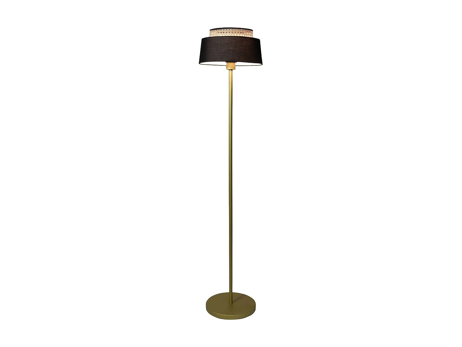 Now's Home - Lampadaire En Metal Noir Et Dore H150cm Avero
