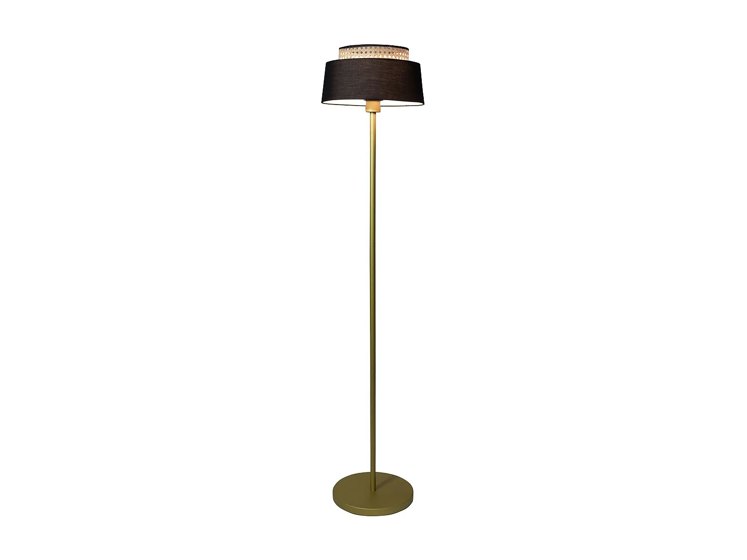Now's Home - Lampadaire En Métal Noir Et Doré H150cm Avero