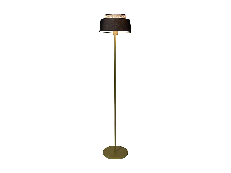 Now's Home - Lampadaire En Metal Noir Et Dore H150cm Avero