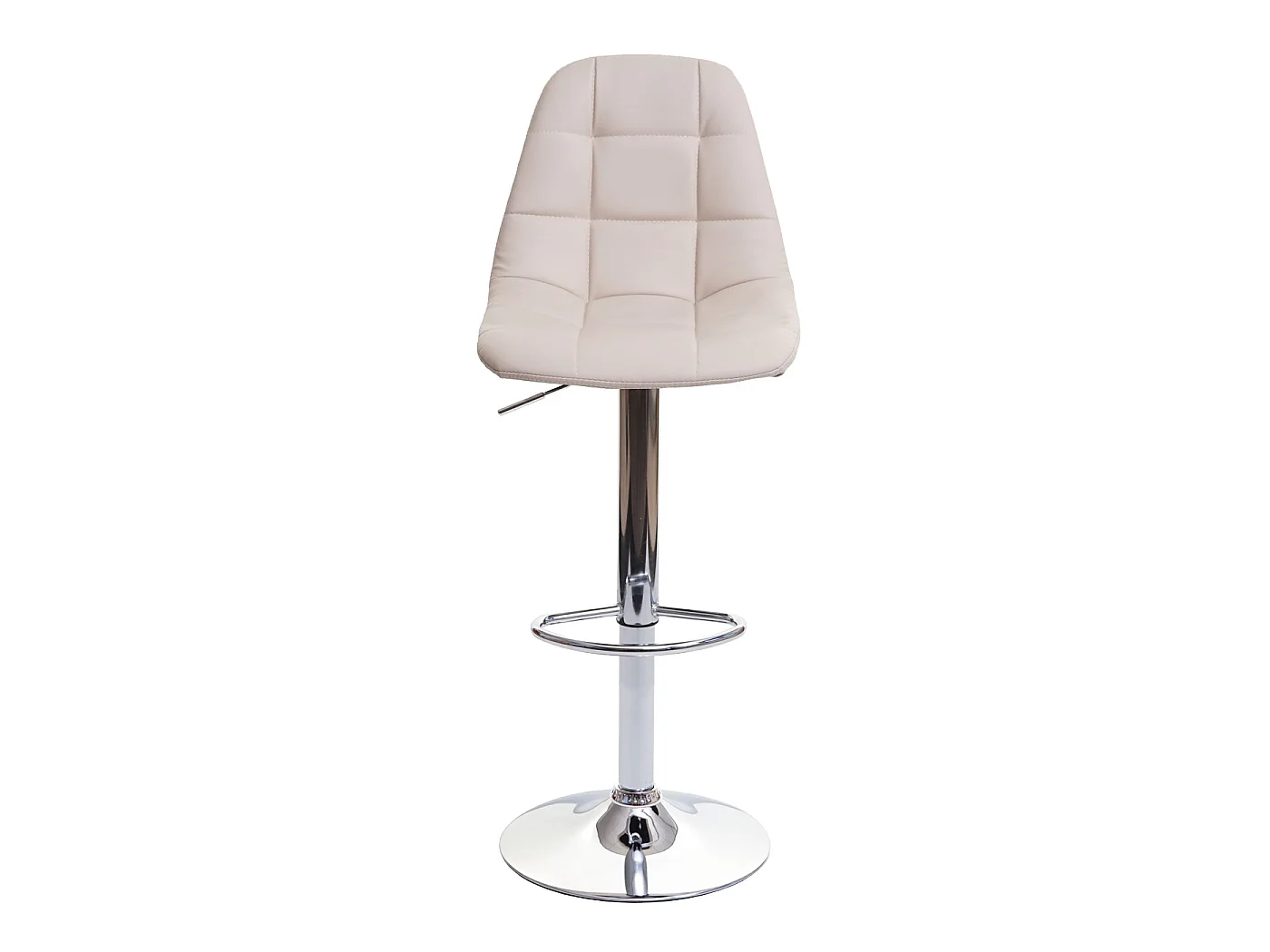 Tabouret de bar MCW-A67 (lot de 2),  crème-beige, similicuir