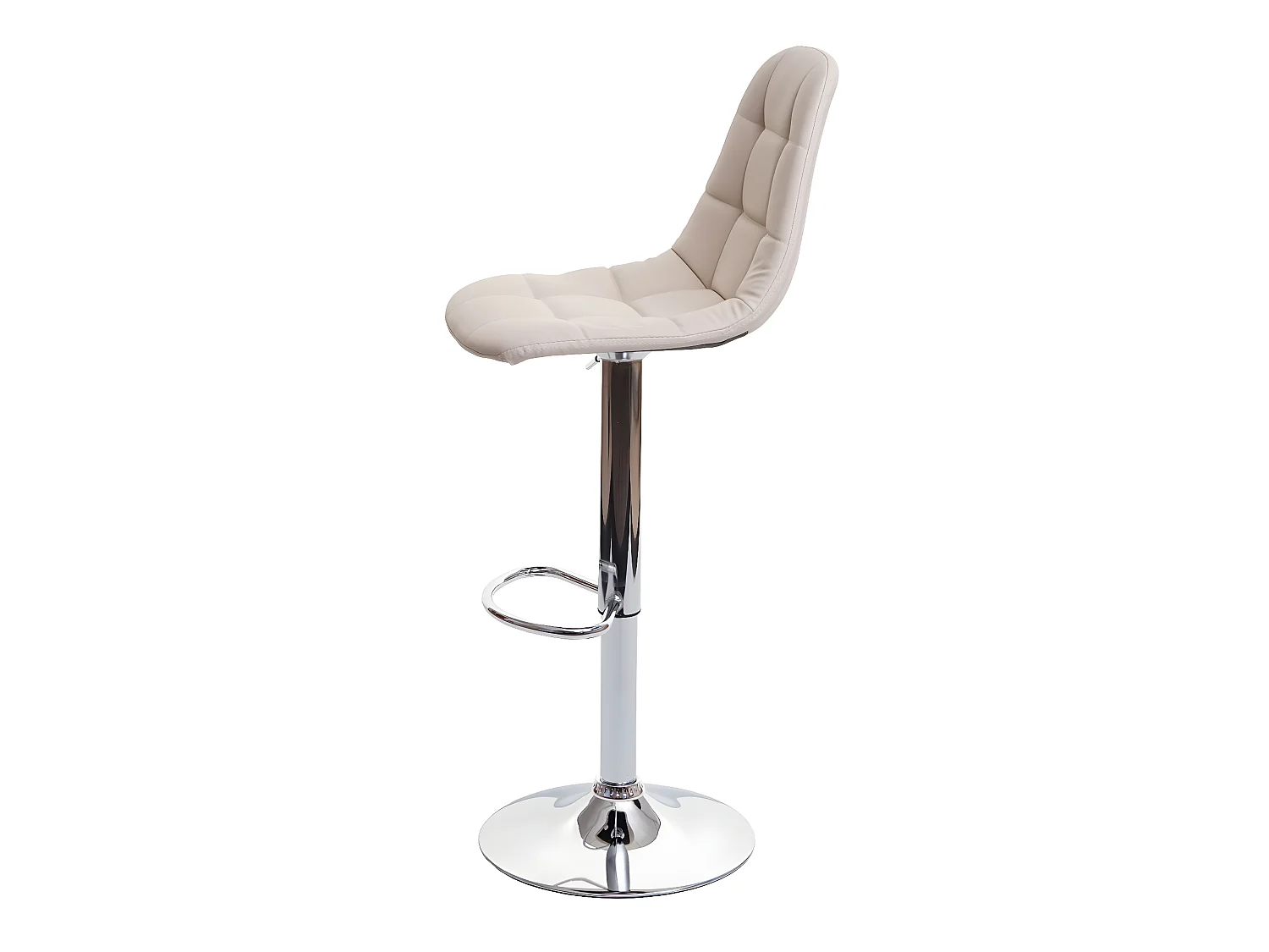 Tabouret de bar MCW-A67 (lot de 2),  crème-beige, similicuir