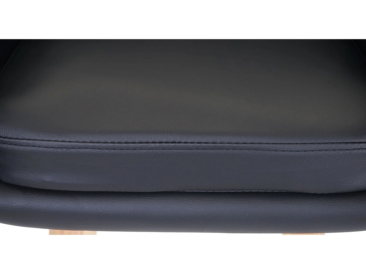 Tabouret de bar Vaasa T381 (lot de 2),  similicuir, noir