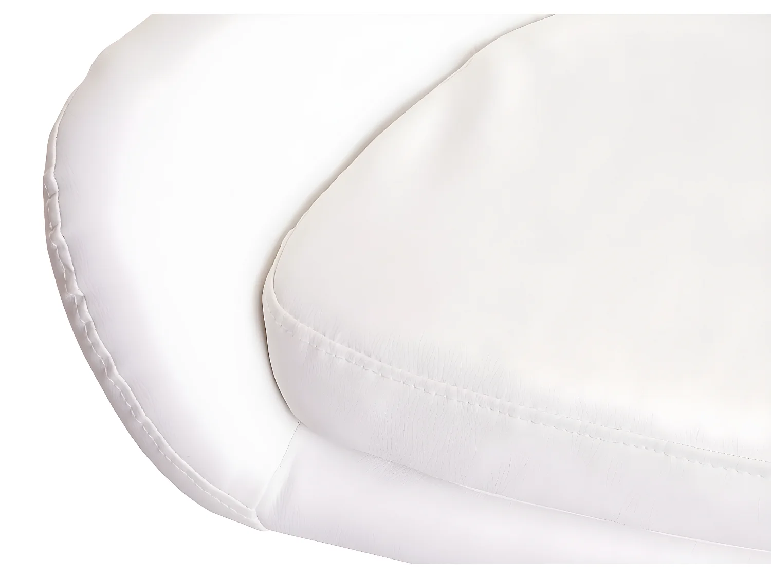 Tabouret de bar Vaasa T381 (lot de 2),  simili cuir, blanc