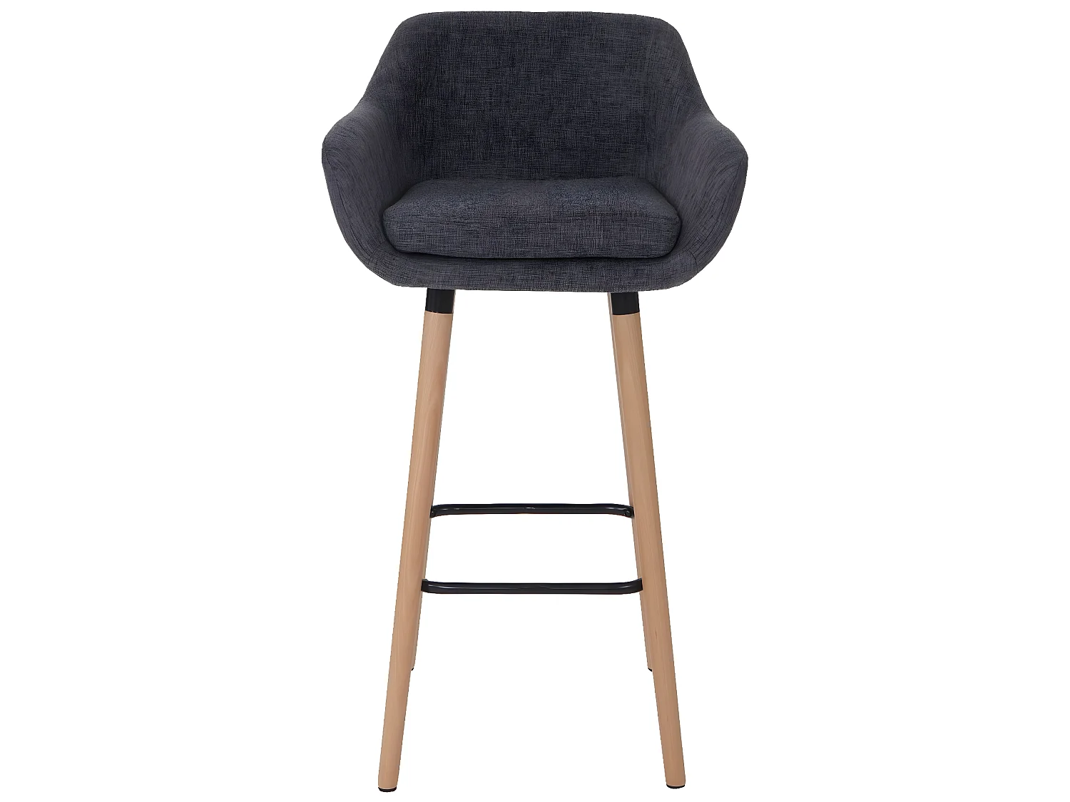 Banco de bar Vaasa T381 (conjunto de 2),  têxtil, cinzento