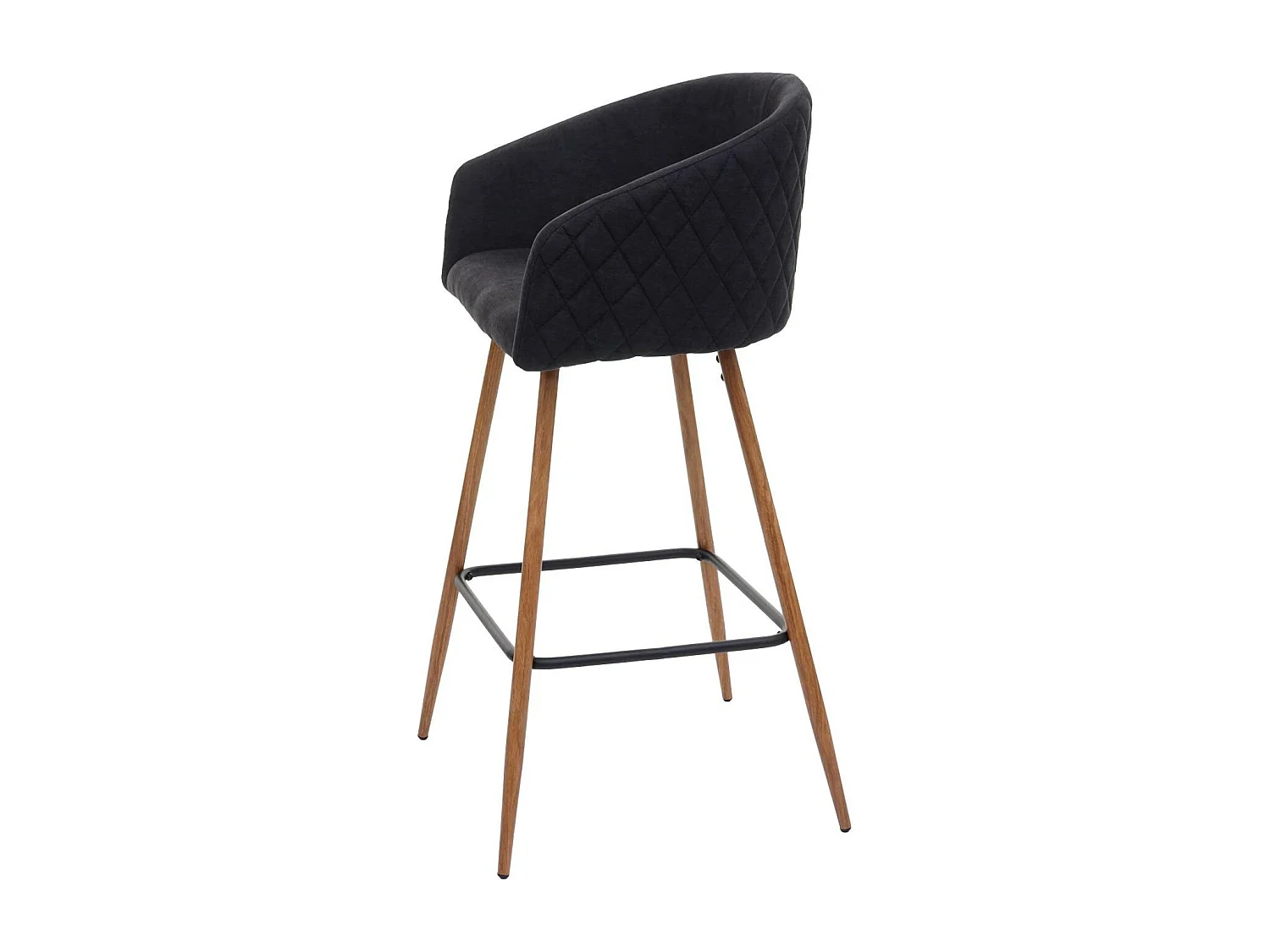 Stołek barowy MCW-D72 (zestaw 2 szt.),  tkanina/tekstylia, antracyt/szary