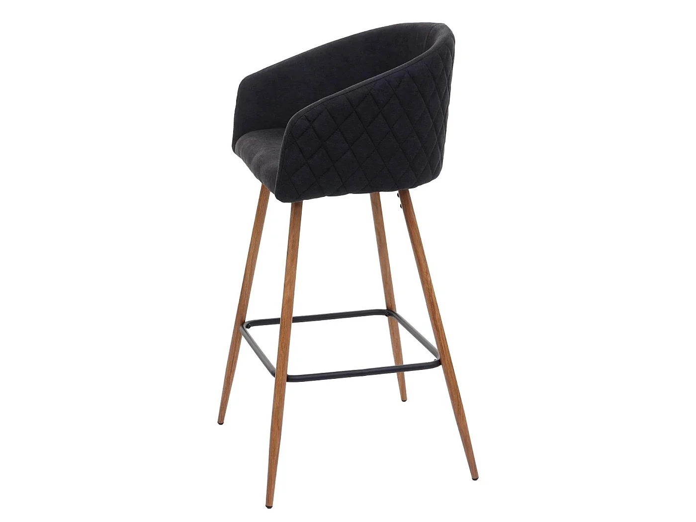 Stołek barowy MCW-D72 (zestaw 2 szt.),  tkanina/tekstylia, antracyt/szary