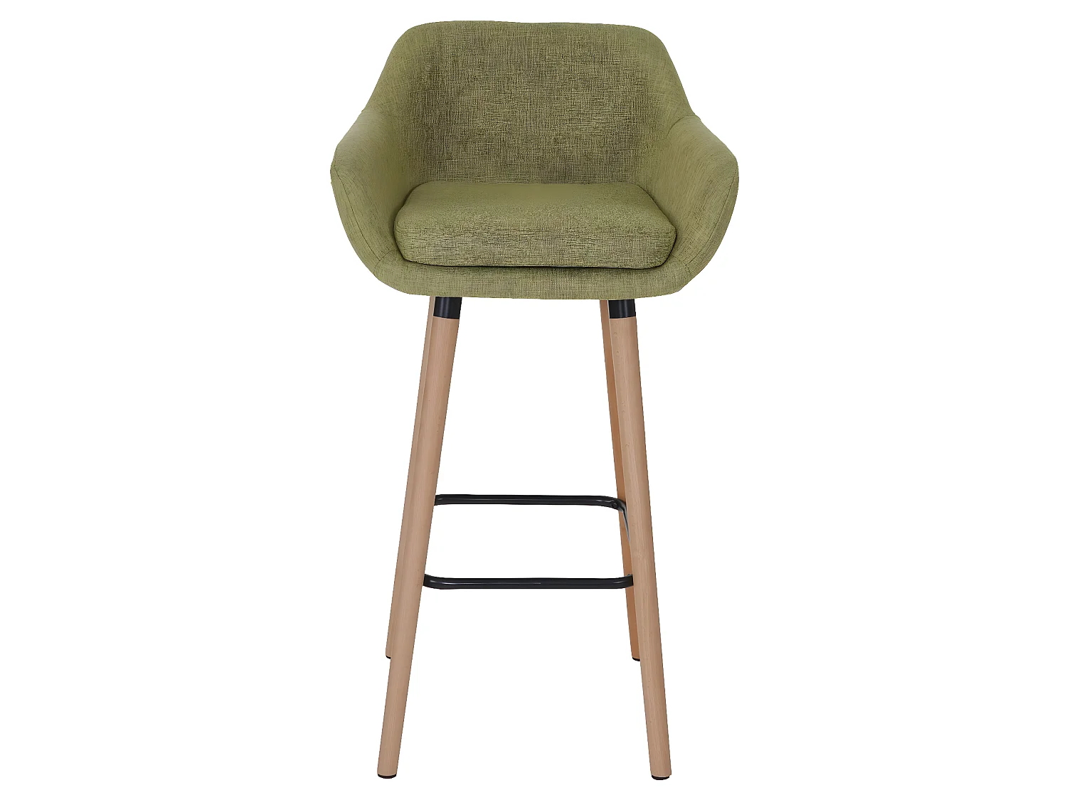 Taburete de bar Vaasa T381 (set de 2),  textil, verde claro