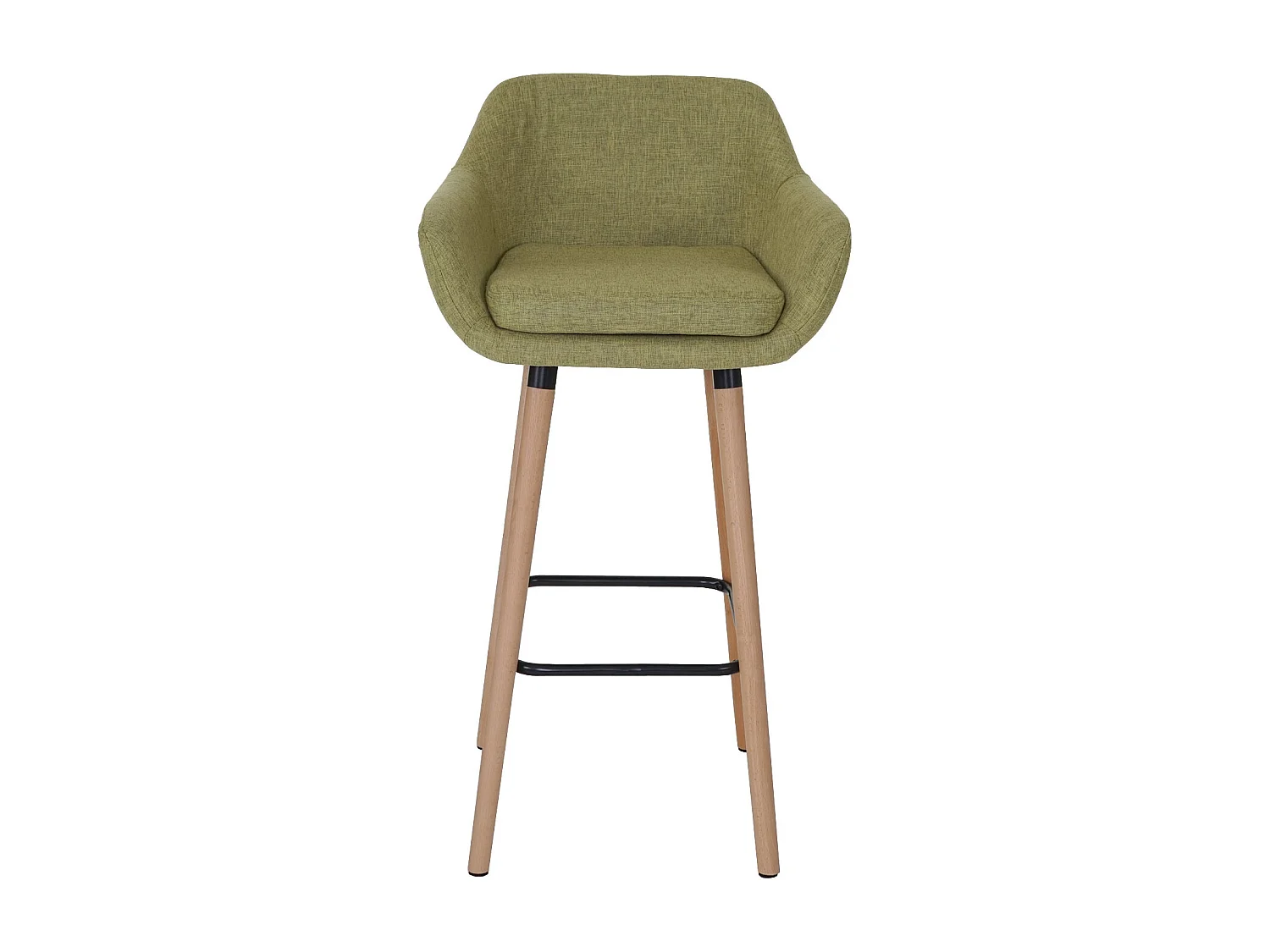 Tabouret de bar Vaasa T381 (lot de 2),  tissu, vert clair