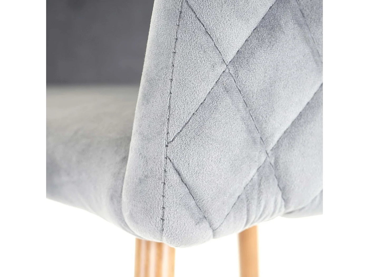 Tabouret de bar MCW-D72 (lot de 2),  velours, gris