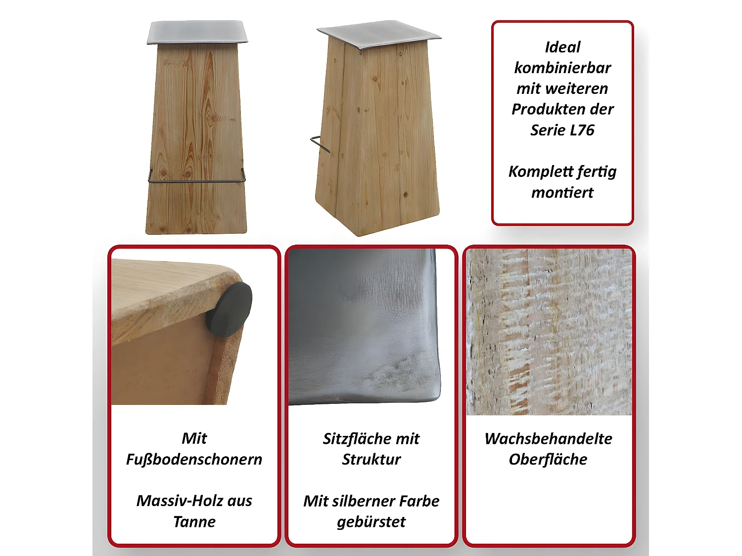 Banco de bar MCW-L76