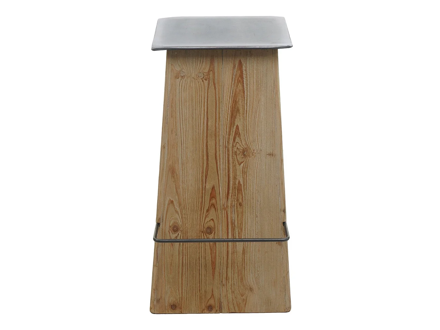 Barhocker MCW-L76, Barstuhl Tresenhocker, Industrial Massiv-Holz MVG-zertifiziert, natur mit Metall-Optik