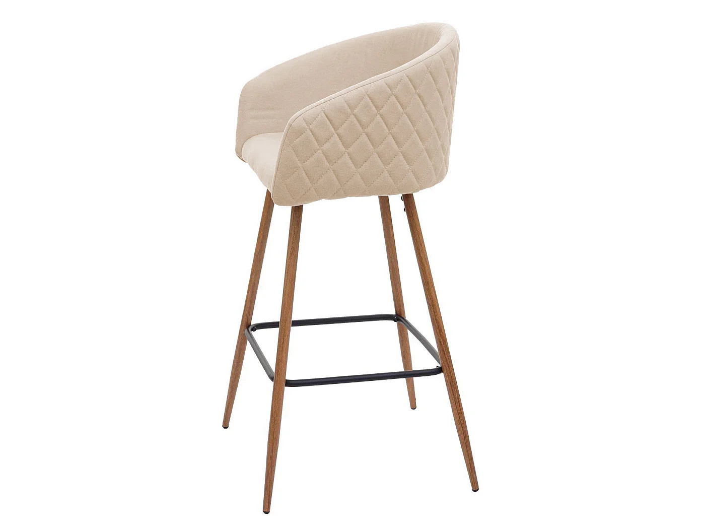 Tabouret de bar MCW-D72 (lot de 2),  crème-beige