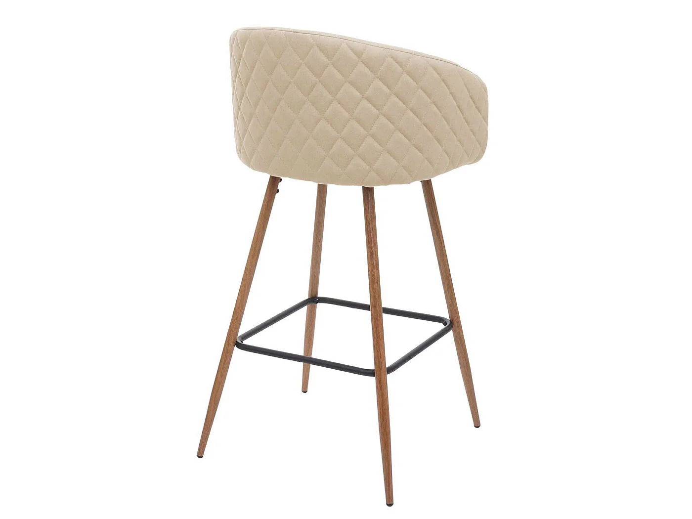 Tabouret de bar MCW-D72 (lot de 2),  crème-beige