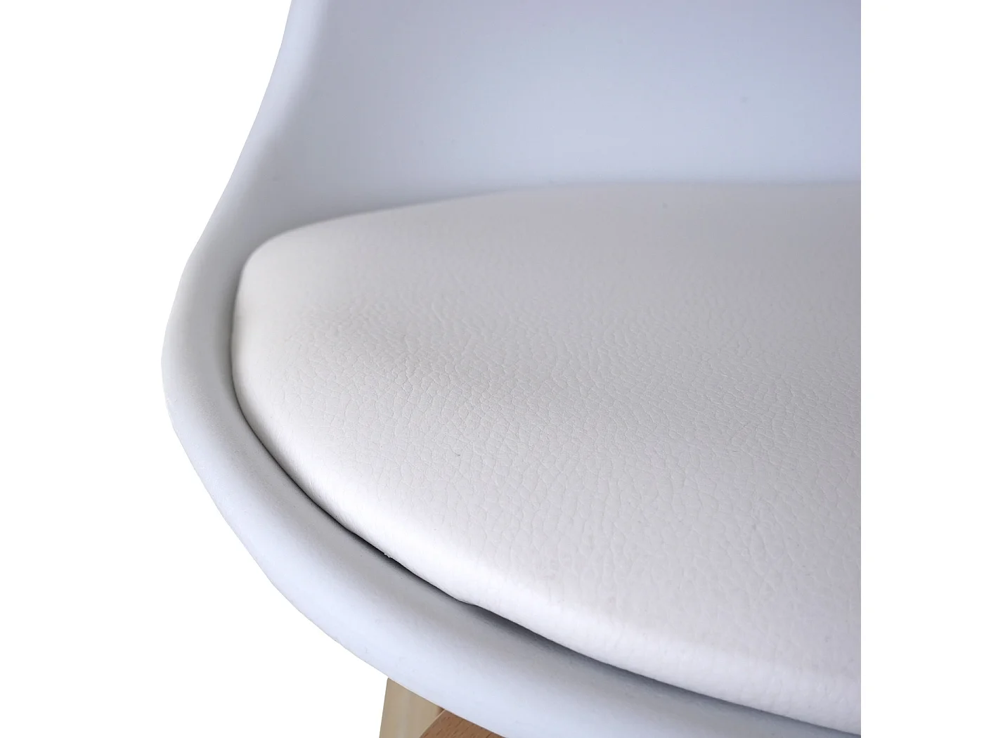 Tabouret de bar MCW-A89 (lot de 2),  tissu, blanc