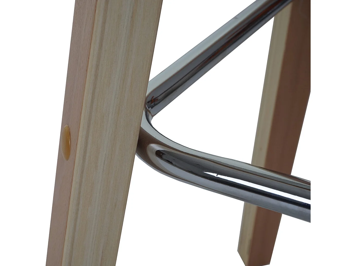 Tabouret de bar MCW-A89 (lot de 2),  tissu, blanc