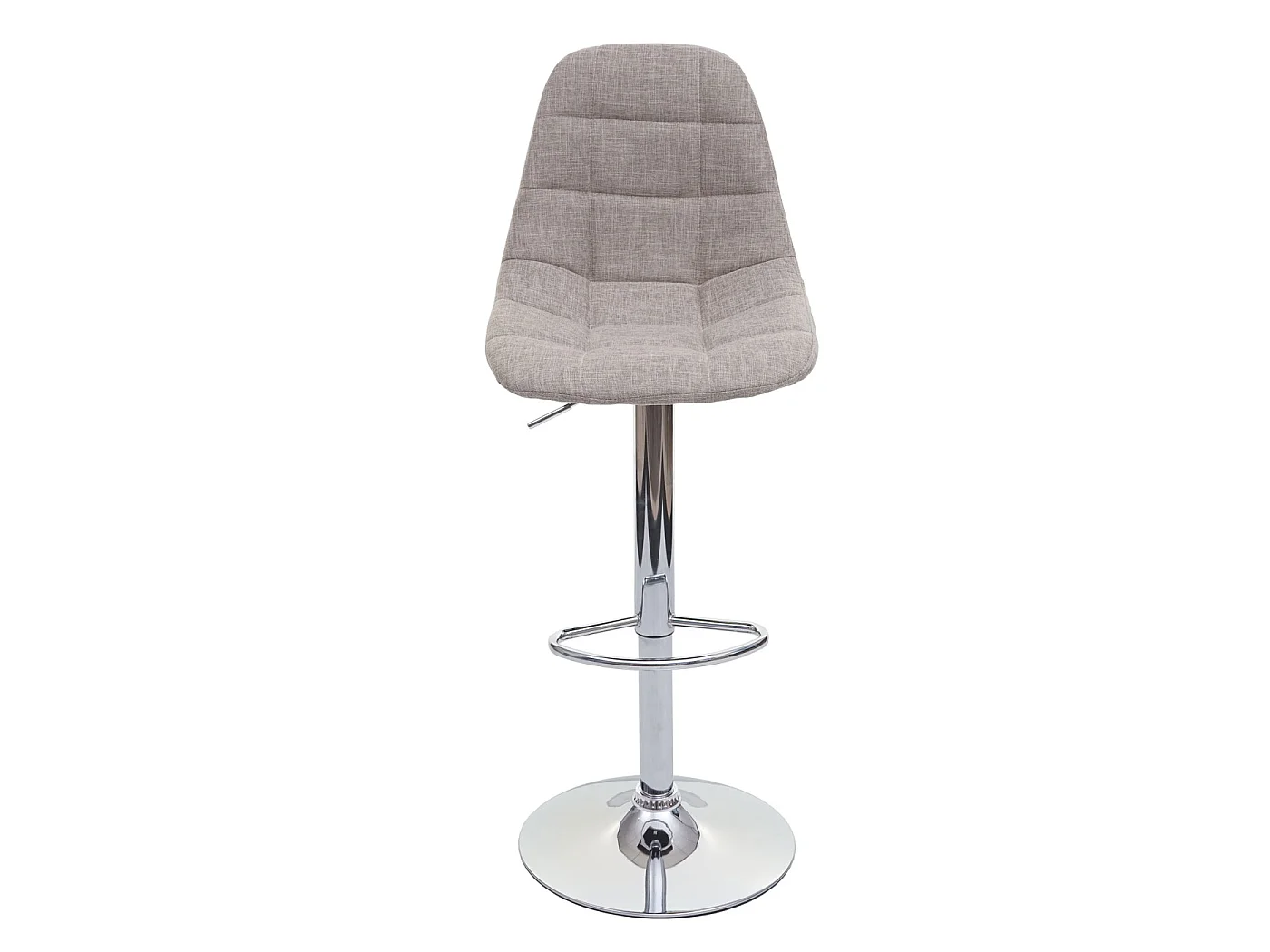 Tabouret de bar MCW-A67 (lot de 2),  gris crème, textile