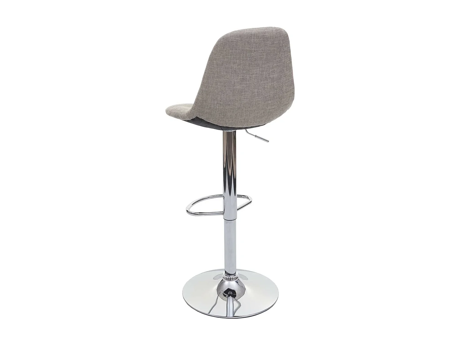 Tabouret de bar MCW-A67 (lot de 2),  gris crème, textile