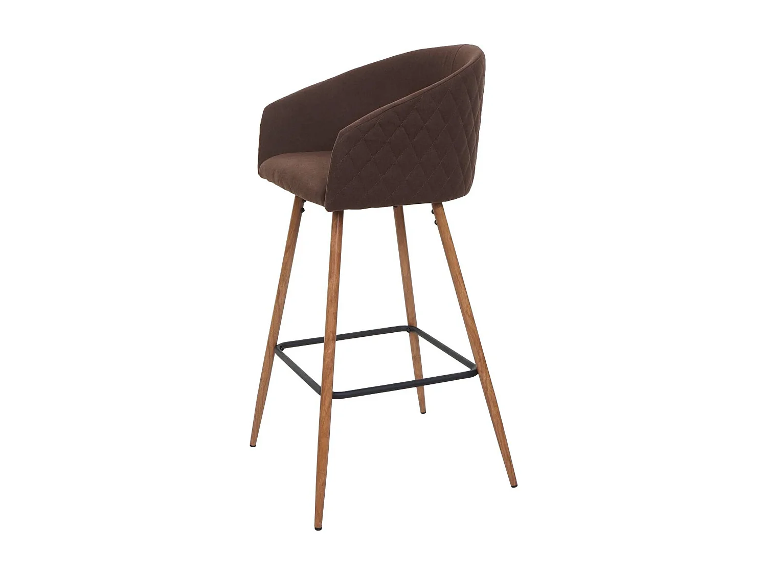 Tabouret de bar MCW-D72 (lot de 2),  tissu/textile, marron