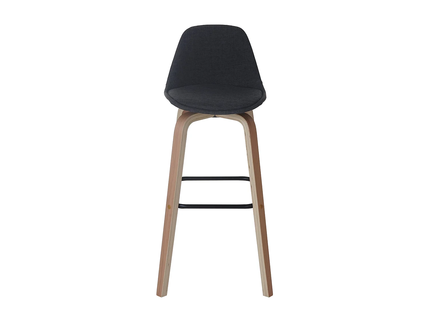 Barhocker MCW-A89 (2er-Set), Textil, dunkelgrau