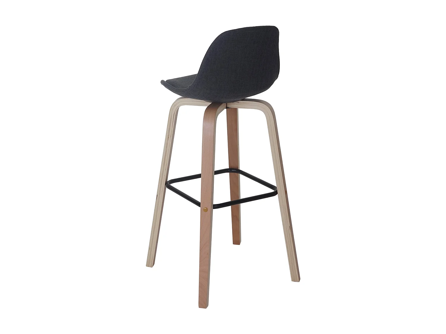 Barhocker MCW-A89 (2er-Set), Textil, dunkelgrau