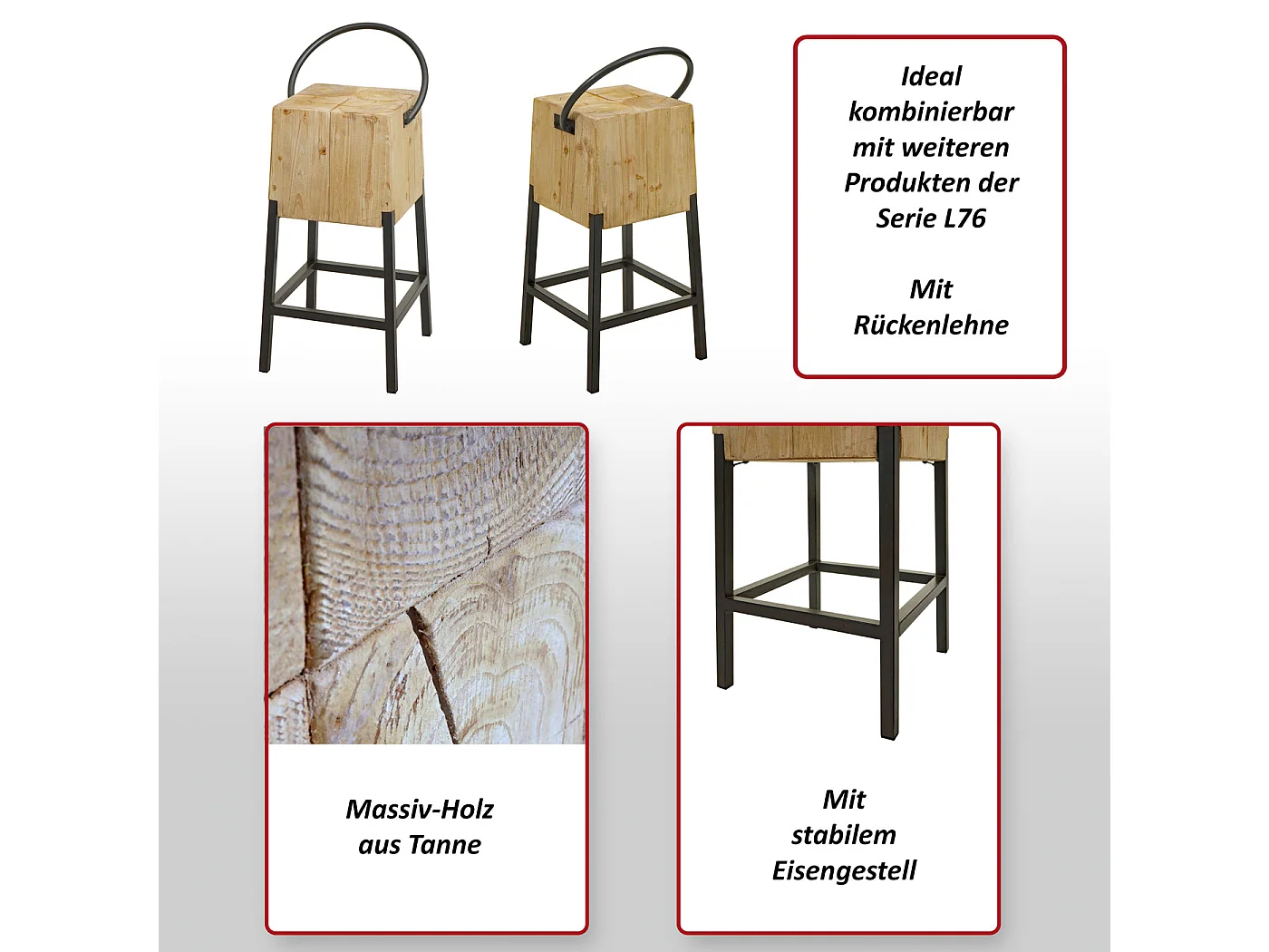 Tabouret de bar MCW-L76
