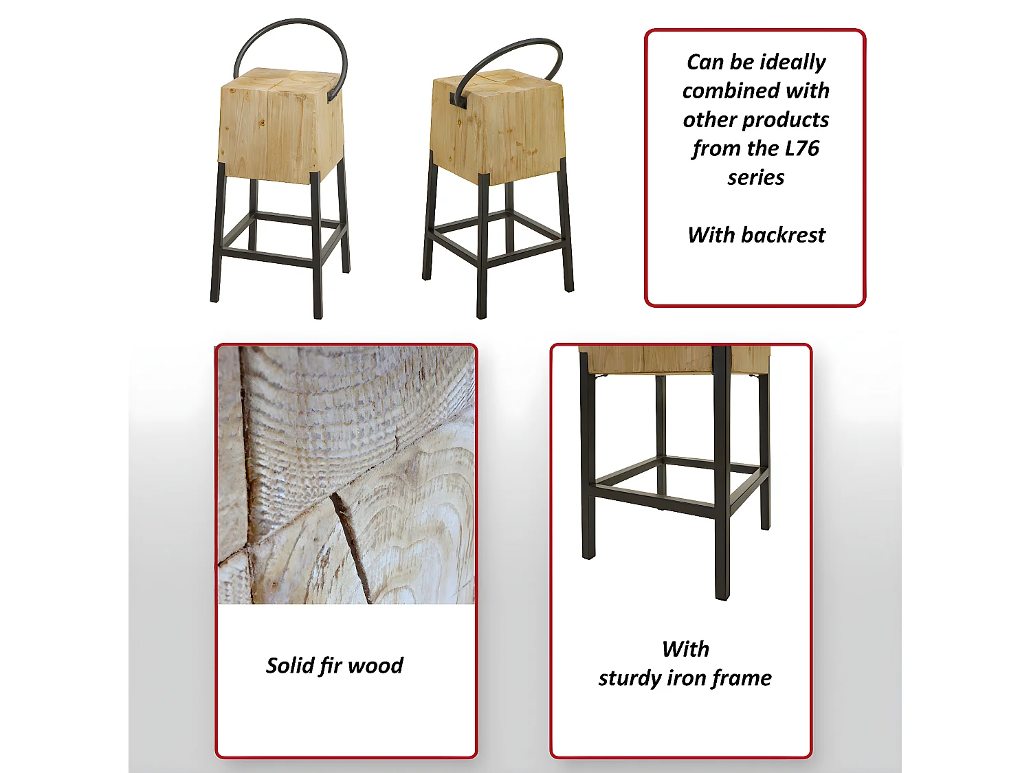 Tabouret de bar MCW-L76