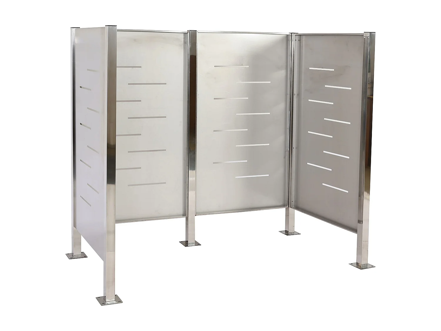 Clôture pour poubelles MCW-J55,  inox