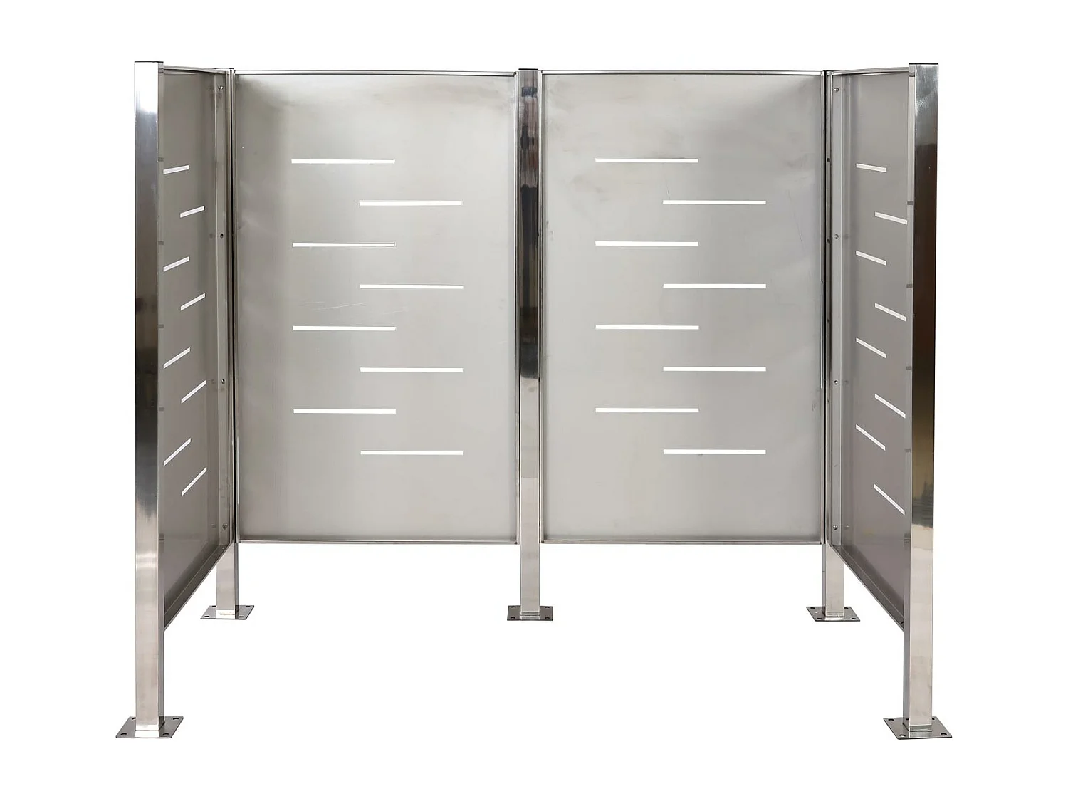 Clôture pour poubelles MCW-J55,  inox