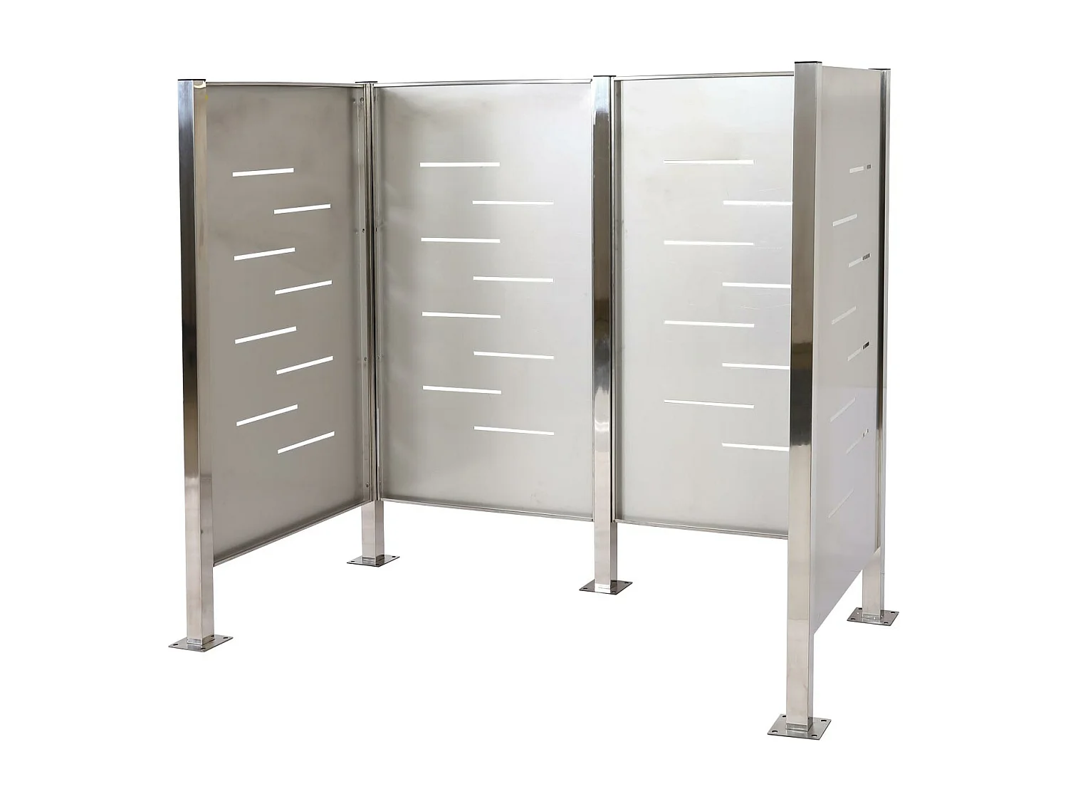 Clôture pour poubelles MCW-J55,  inox