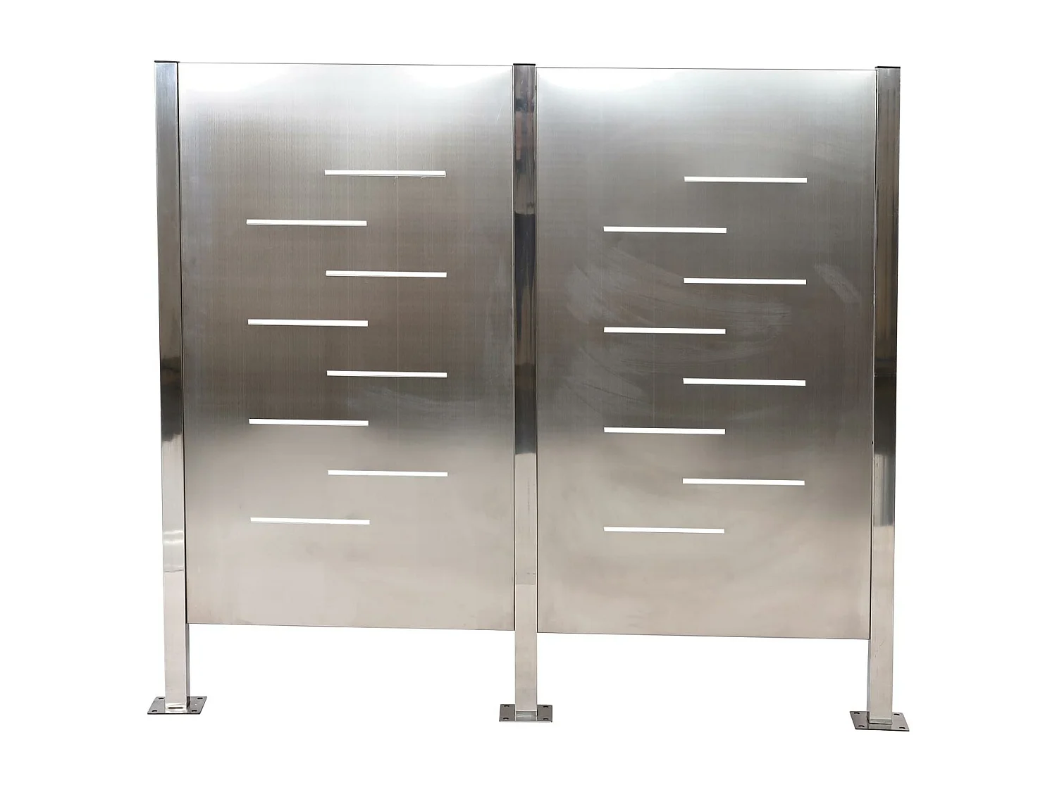 Clôture pour poubelles MCW-J55,  inox