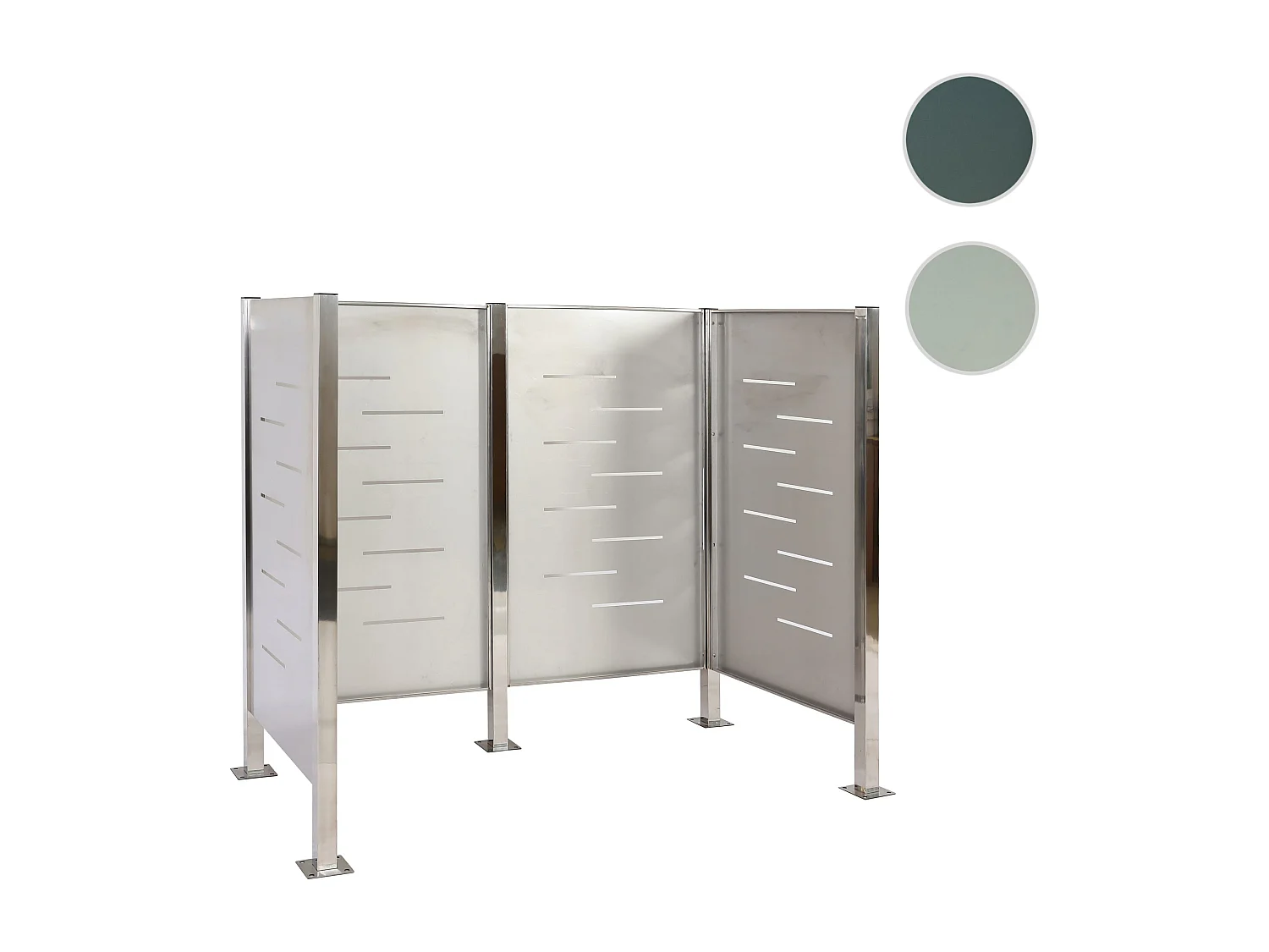 Clôture pour poubelles MCW-J55,  inox