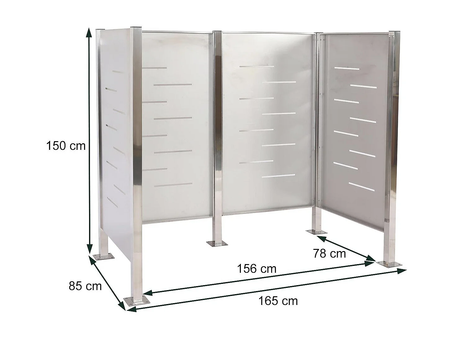 Ogrodzenie kosza na śmieci MCW-J55,  stal nierdzewna