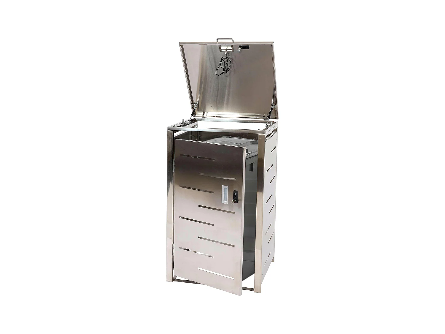 Cache-poubelle MCW-E83 (1),  Acier inoxydable 23kg