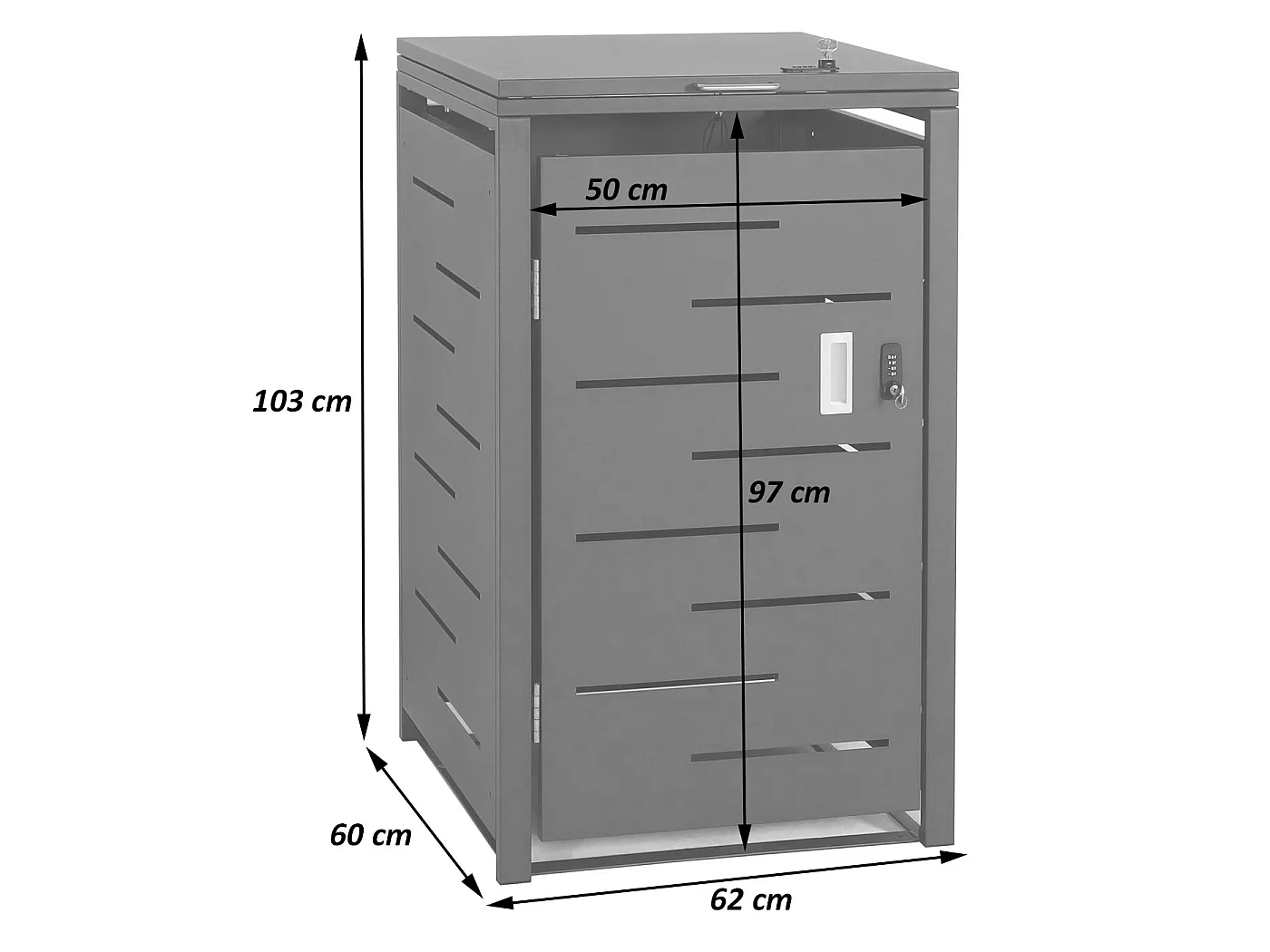 Revestimento do caixote do lixo MCW-E83 (1 unidade),  aço inoxidável 23kg