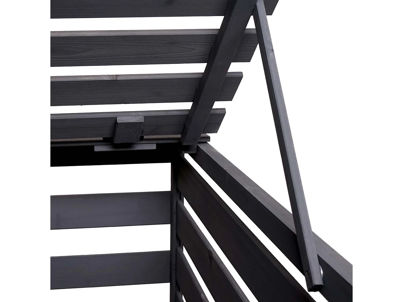 Modulo aggiuntivo per copribidoni box spazzatura rifiuti MCW-H62 97x67x114cm legno abete antracite