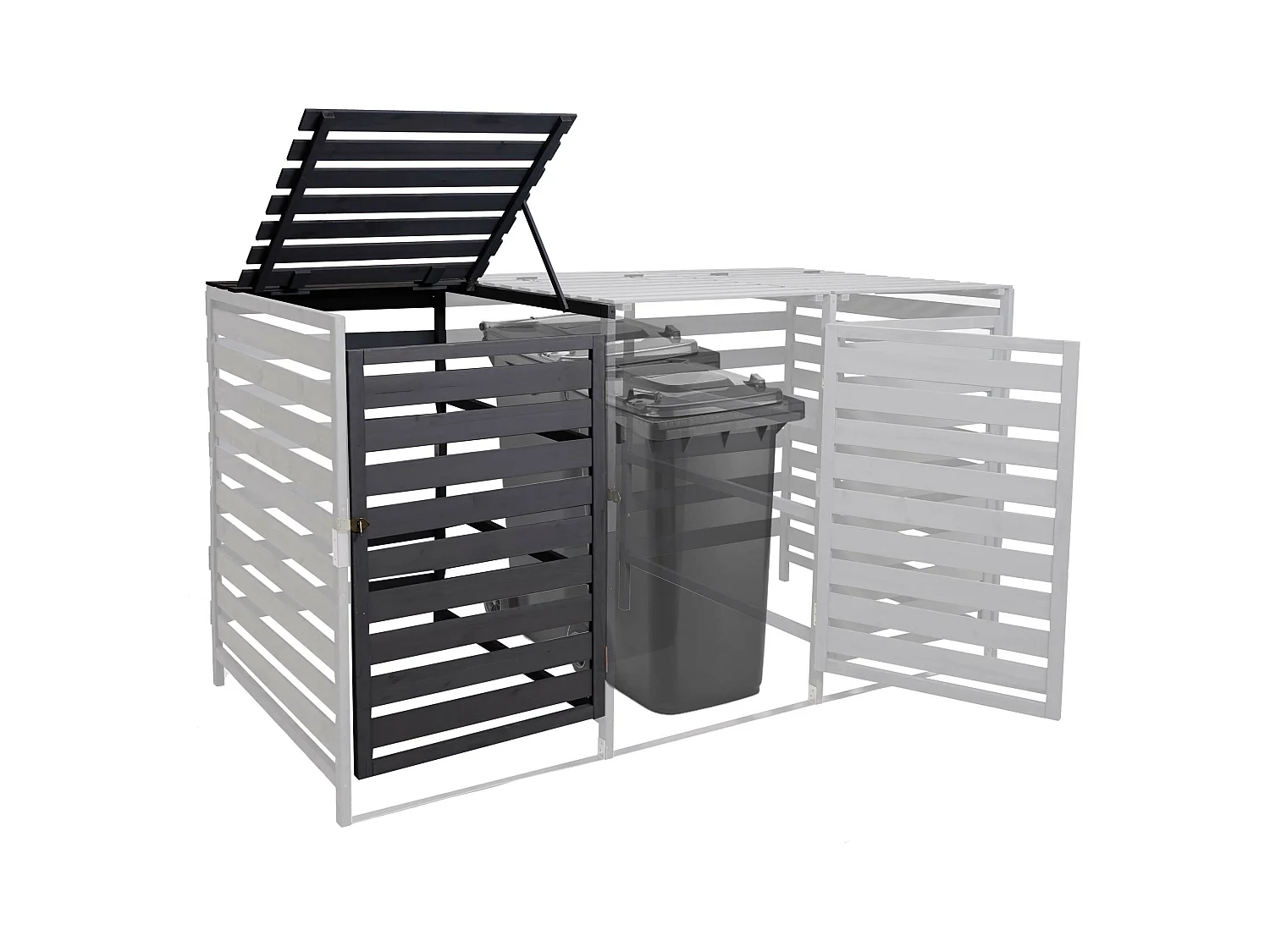 Extension pour cache-poubelle MCW-H62,  anthracite