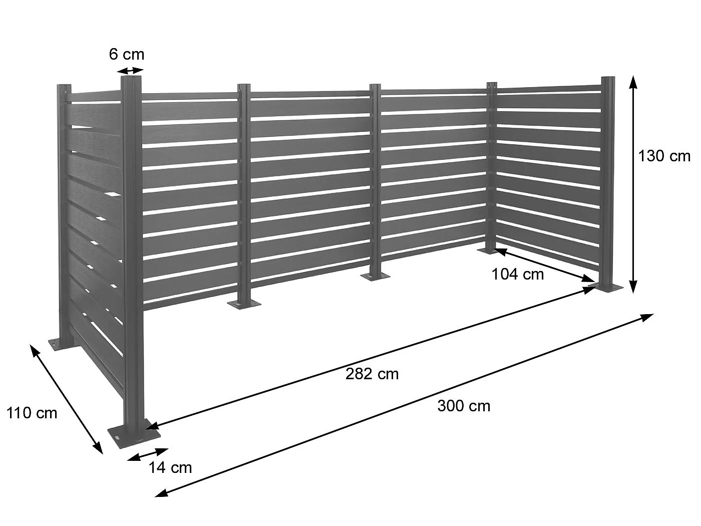 Aluminium afvalbakkenhek MCW-K57,  bruin
